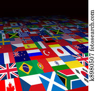 World Flags Background 