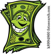 Happy Easy Money Cartoon Vector
