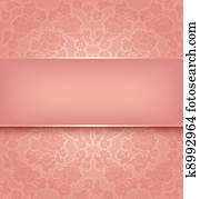 Lace template, ornamental pink flowers background Lace template, ornamental pink flowers background