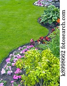 Landscaped Yard and Garden