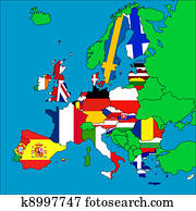 mapa, de, ue, membro, países mapa, de, ue, membro, países