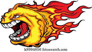 Screaming Fire Ball or Comet Vector Screaming Fire Ball or Comet Vector