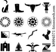 עזוב, דרום מערב, איקונים