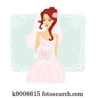 Beautiful bride card