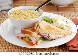 soup sandwich salad noodle chicken fotosearch