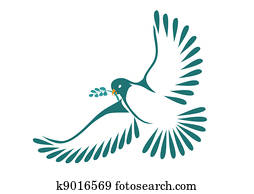 Dove with laurel leaves Dove with laurel leaves