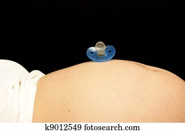 Moms Belly and Pacifier
