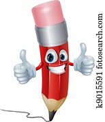 Pencil mascot man Pencil mascot man