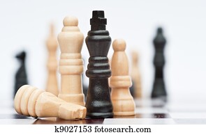 Chess game of strategy business concept application