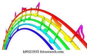 Colorful music notes Colorful music notes