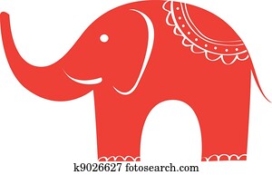 Indian elephant. Cute animal character. Indian elephant. Cute animal character.