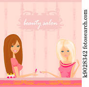 manicure in beauty salon manicure in beauty salon