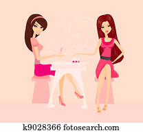manicure in beauty salon manicure in beauty salon