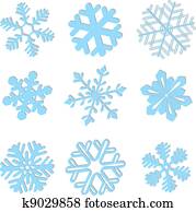 Snowflake winter set vector illustration Snowflake winter set vector illustration