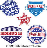 Vintage Fourth of July Stamps Vintage Fourth of July Stamps