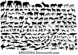 animal silhouettes collection animal silhouettes collection