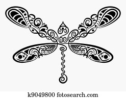 decorativo, libélula