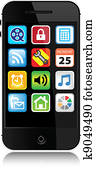 Modern Style Cell Phone - Vector Modern Style Cell Phone - Vector