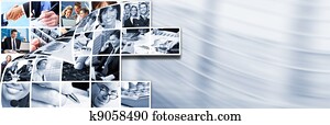 Business people team collage.