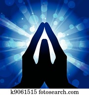 Prayer - vector illustration Prayer - vector illustration