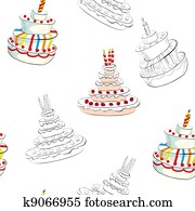 Seamless background with wedding cake Seamless background with wedding cake