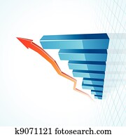 3d business growth bar graph 