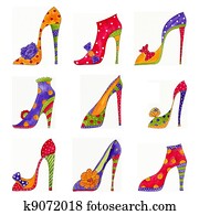Fashion shoes pattern Fashion shoes pattern