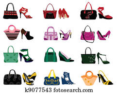 Ladies black high heel pumps on white background Stock Image | k5955033 ...
