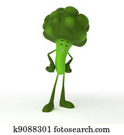 Food character - broccoli Food character - broccoli
