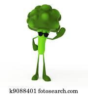 Food character - broccoli Food character - broccoli