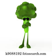 Food character - broccoli Food character - broccoli