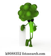 Food character - broccoli Food character - broccoli