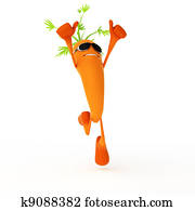 Food character - carrot Food character - carrot
