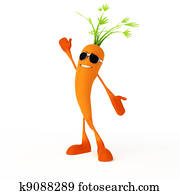 Food character - carrot Food character - carrot