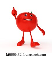 Food character - tomato Food character - tomato