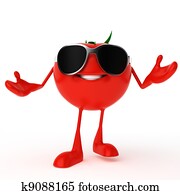 Food character - tomato Food character - tomato