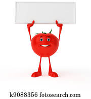 Food character - tomato Food character - tomato