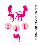 manicure in beauty salon manicure in beauty salon