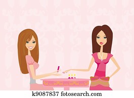 manicure in beauty salon manicure in beauty salon