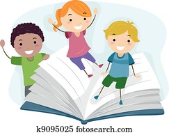 gyermekek játék, noha, egy, könyv