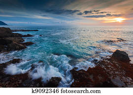 Hawaii Shore at Dusk