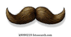 Moustache On White Background Moustache On White Background