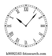 Roman clean clock face Roman clean clock face