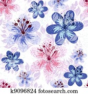 seamless, תבנית פרחונית