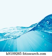 Water Wave Background With Bubbles Water Wave Background With Bubbles