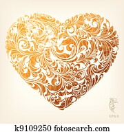 קישוטי, לב של זהב, תבנית