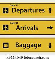 Airport Signs Illustration Airport Signs Illustration