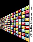 Iphone app icons set background Iphone app icons set background