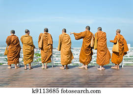 Monks on Hua Hin's View Point