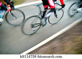 Racing cyclists